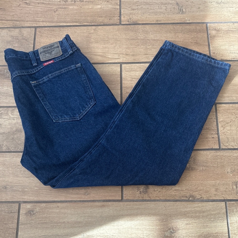 Wrangler Jeans Mens 38x29 Blue Excellent Regular Fit Straight Leg 96501MR